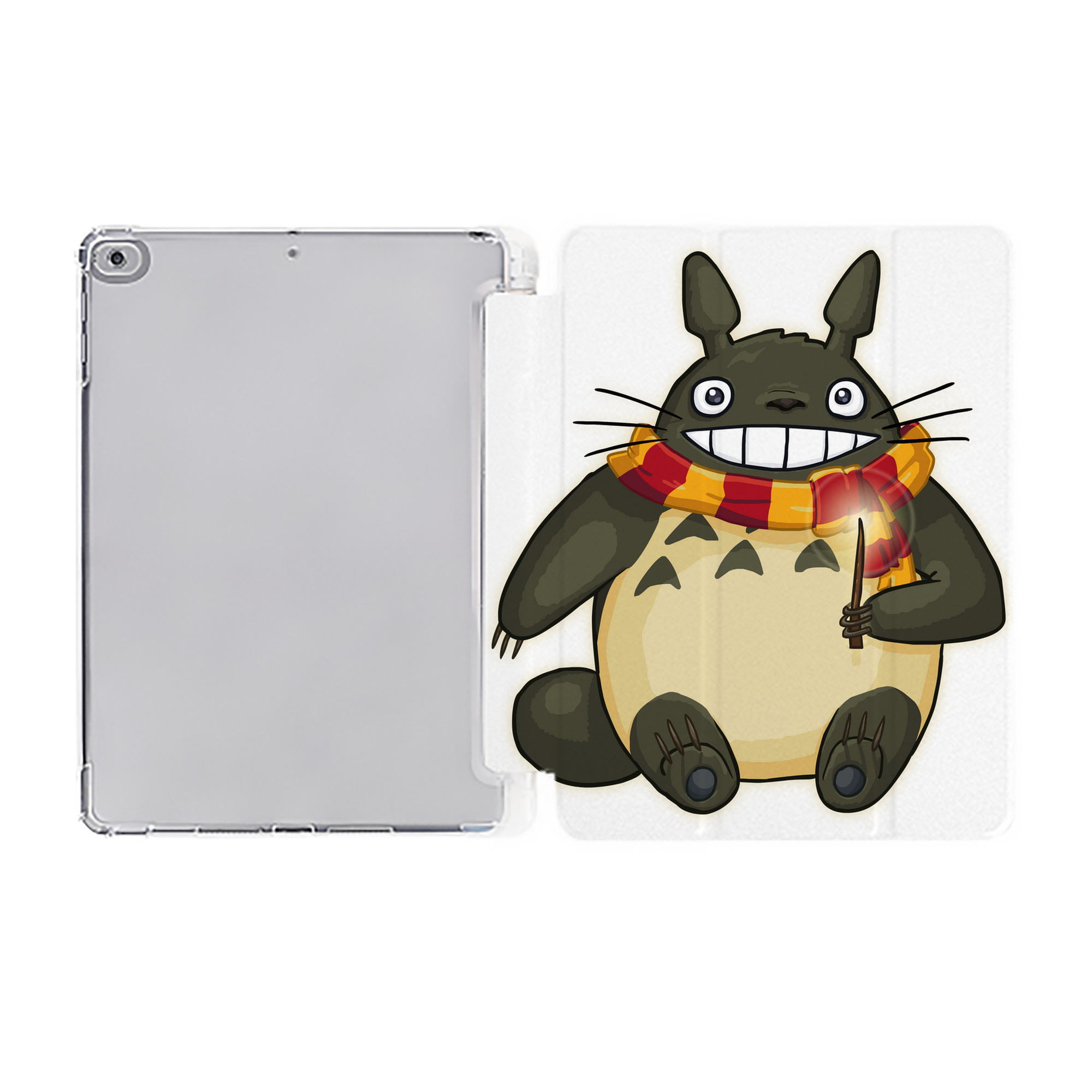 （画像用） となりのトトロ 草壁メイ 草壁サツキ My Neighbor Totoro Satsuki Kusakabe Mei Kusakabe IPad ケース ペン収納付き 三つ折りスタンド PUレザー×シリコン 対応機種9.5/10.5/10.9インチ